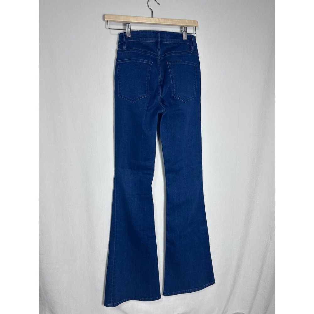 FRAME Le High Flare Jeans Umma Dark Wash High Rise Denim LHF738 Size 26 - Picture 4 of 8
